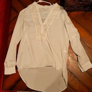 Lauren Conrad white & black blouse